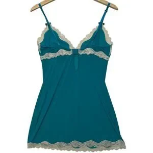 Victoria's Secret | Dresses | Vtg Y2k 0s Victorias Secret Blue Lace Babydoll  Lingerie Camisole Mini Dress M | Poshmark